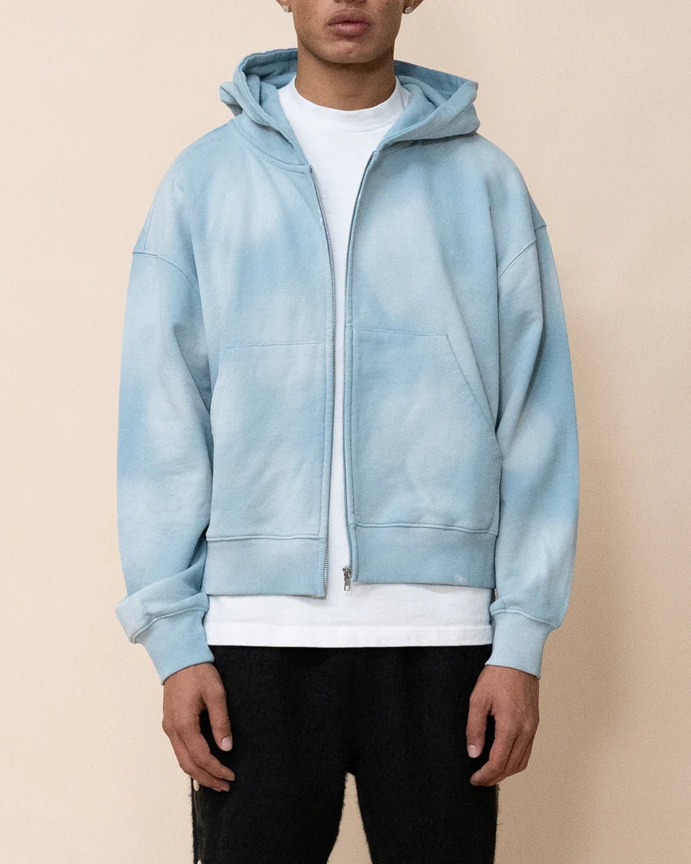 EPTM - SUN FADED CROPPED ZIP UP HOODIE - sky blue - EPTM - Aritmetik EPTM - SUN FADED CROPPED ZIP UP HOODIE - sky blue - EPTM - Aritmetik