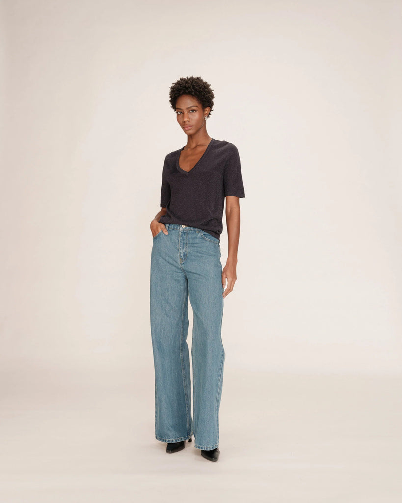 Grace & Mila - Taylor V - Neck Top - Navy - T-shirt_Grace & Mila - Aritmetik - montreal