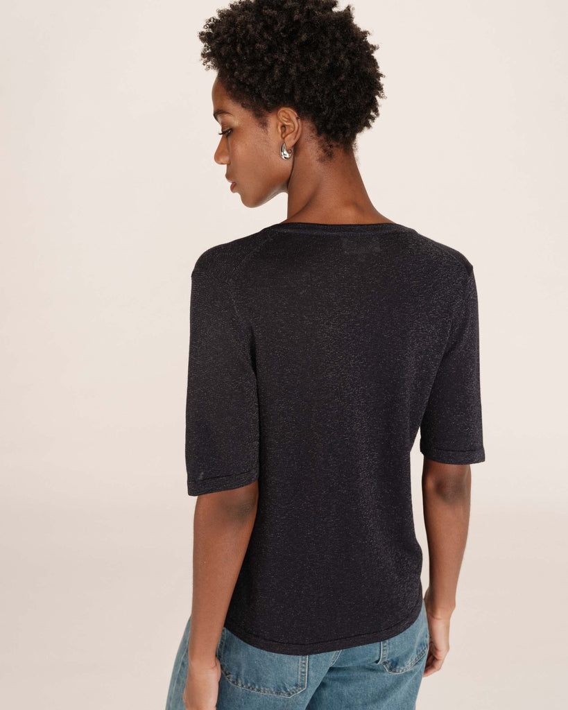 Grace & Mila - Taylor V - Neck Top - Navy - T-shirt_Grace & Mila - Aritmetik - montreal