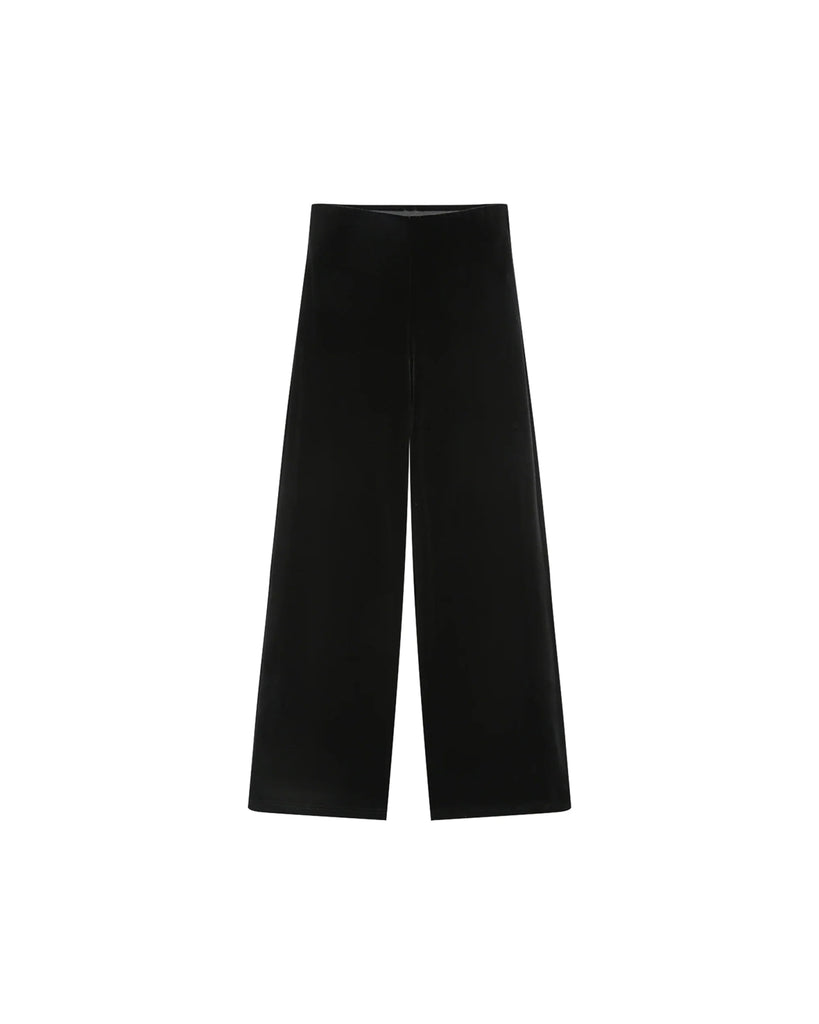 Grace & Mila - Tiger Velvet Trousers - Black - Pants_Grace & Mila - Aritmetik - montreal