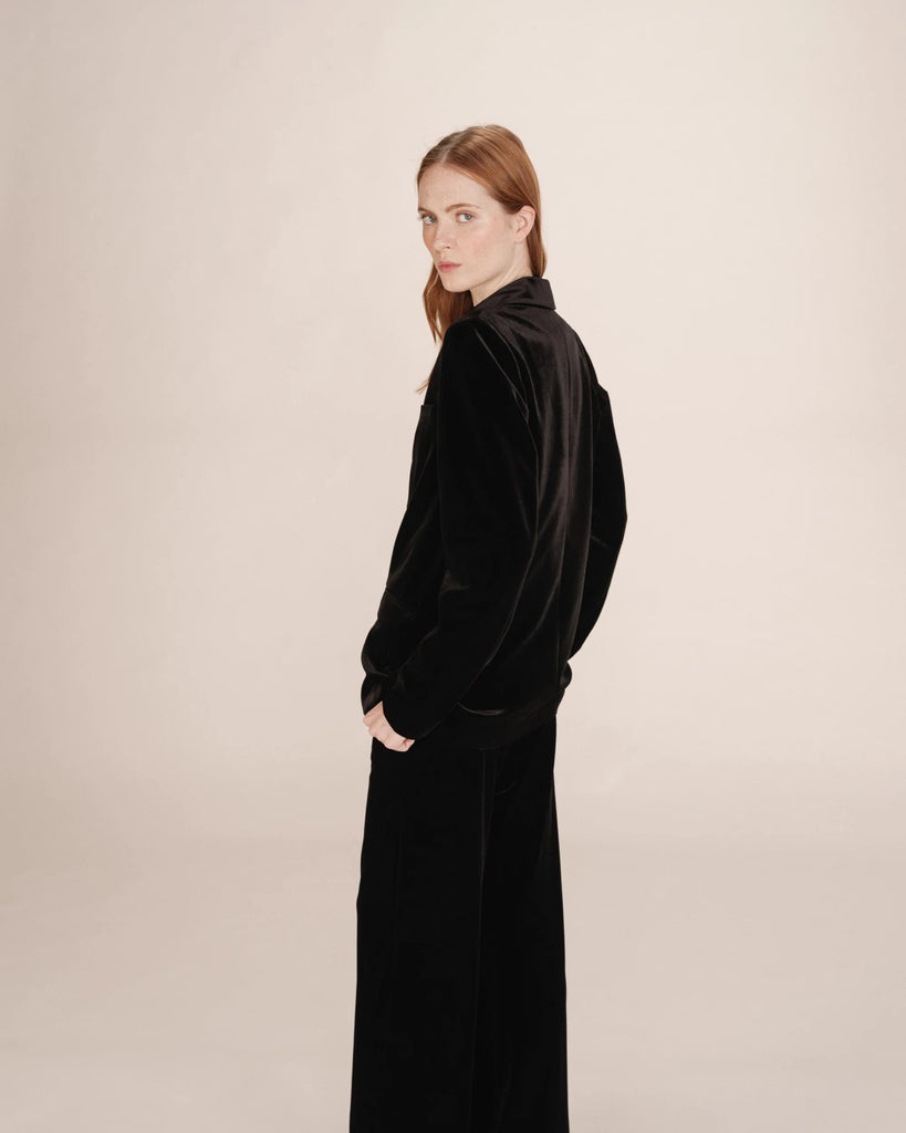 Grace & Mila - Tofu Velvet Blazer - Black - Blazer_Grace & Mila - Aritmetik - montreal