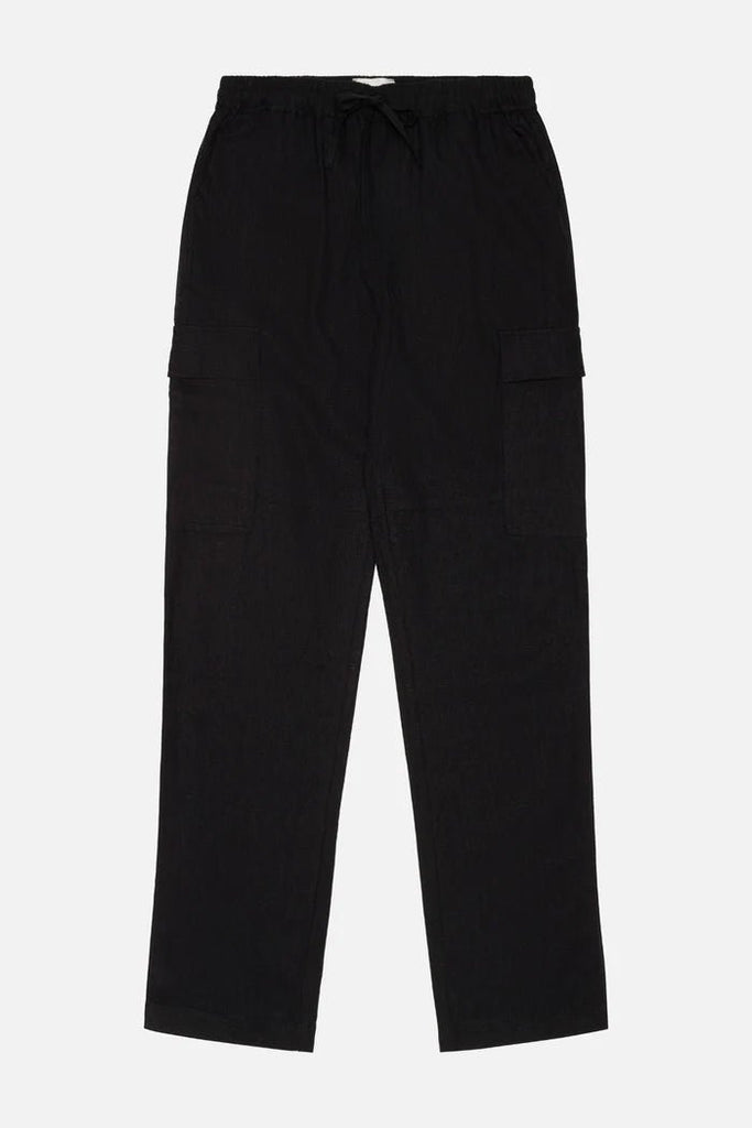 KUWALATEE - CARGO LINEN PANT - BLACK - PANTS_Kuwallatee - Aritmetik - montreal