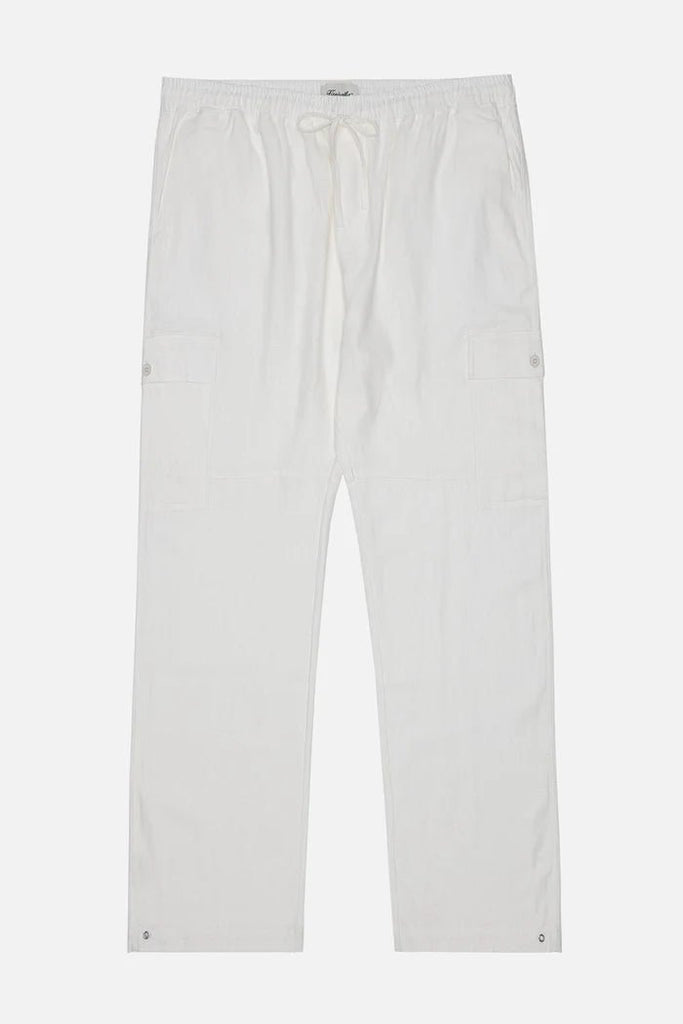 KUWALATEE - CARGO LINEN PANT - WHITE - PANTS_Kuwallatee - Aritmetik - montreal