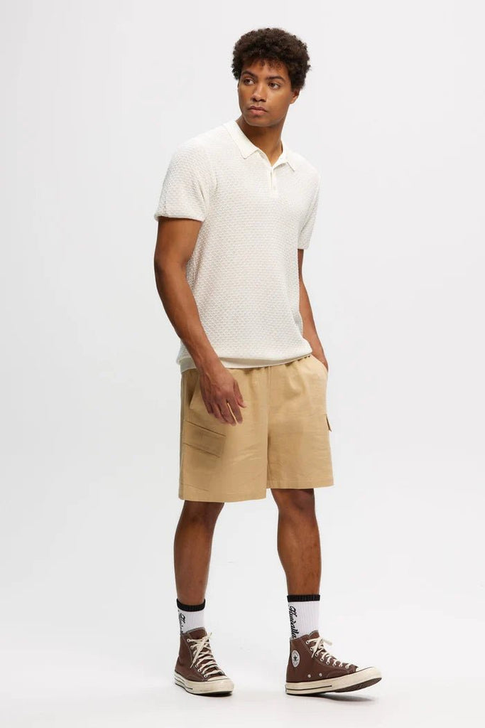 KUWALATEE - CARGO LINEN SHORTS - BEIGE - Shorts_Kuwallatee - Aritmetik - montreal