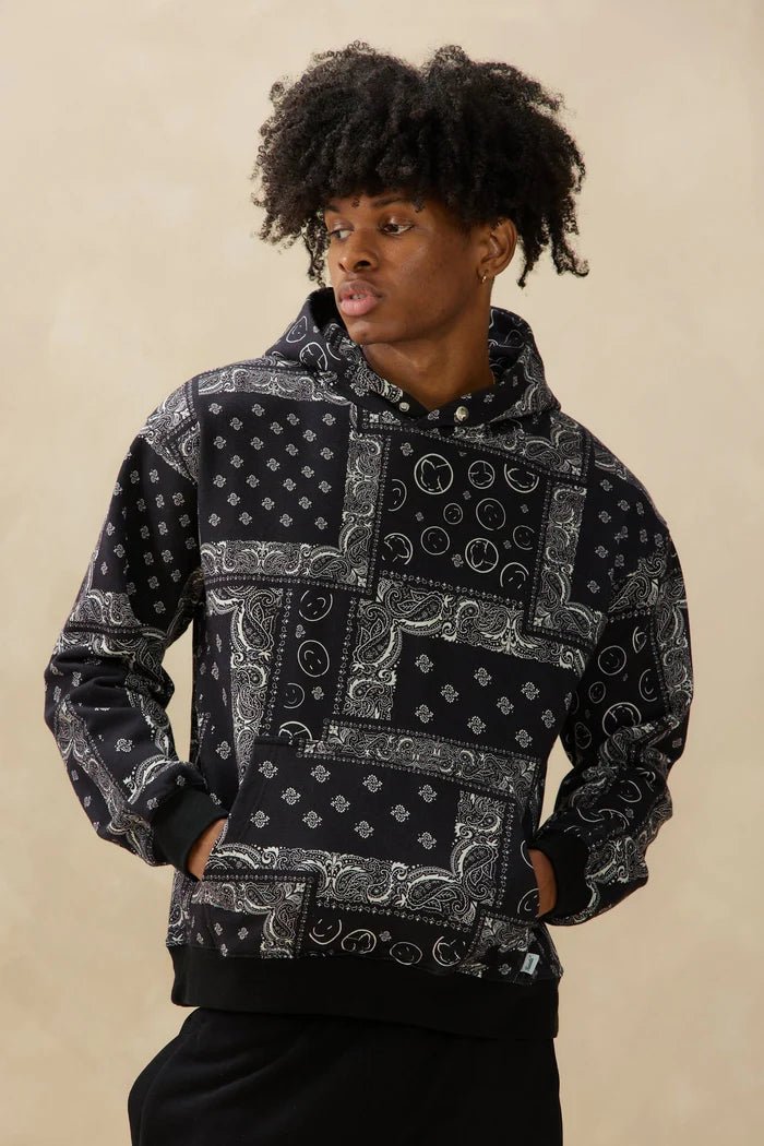 Mens paisley hoodie hotsell
