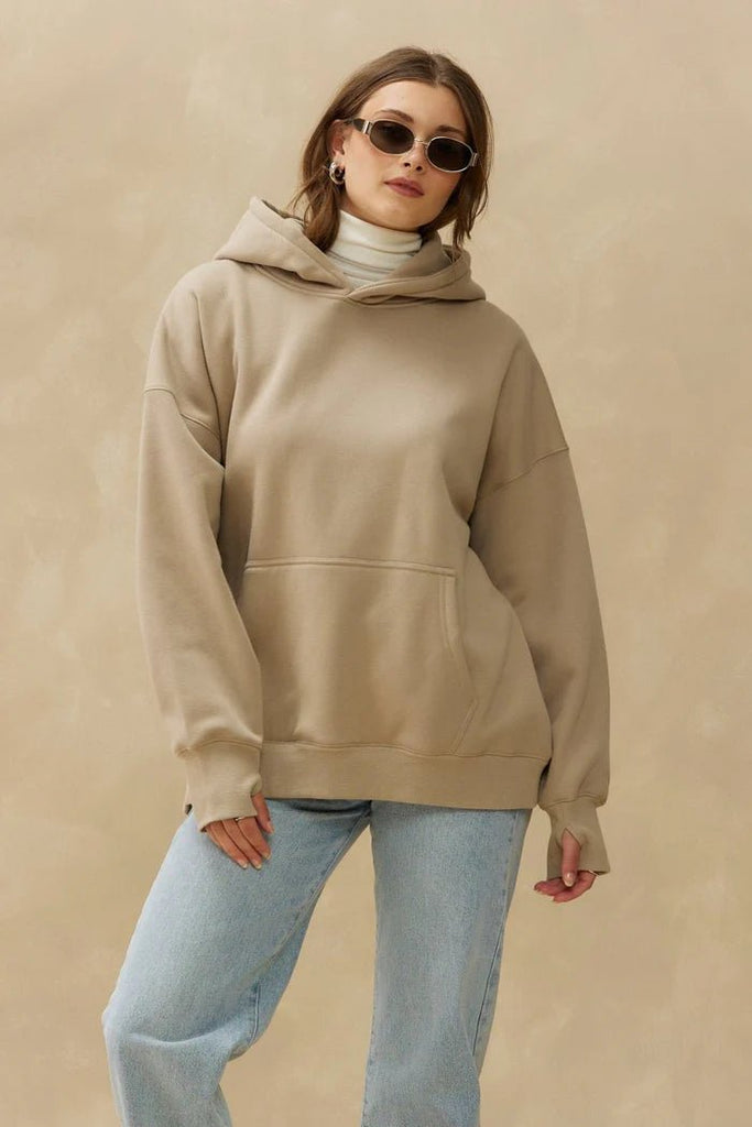 Kuwallatee - BOYFRIEND HOODIE 3.0 - TAUPE - Hoodie_Kuwallatee - Aritmetik - montreal