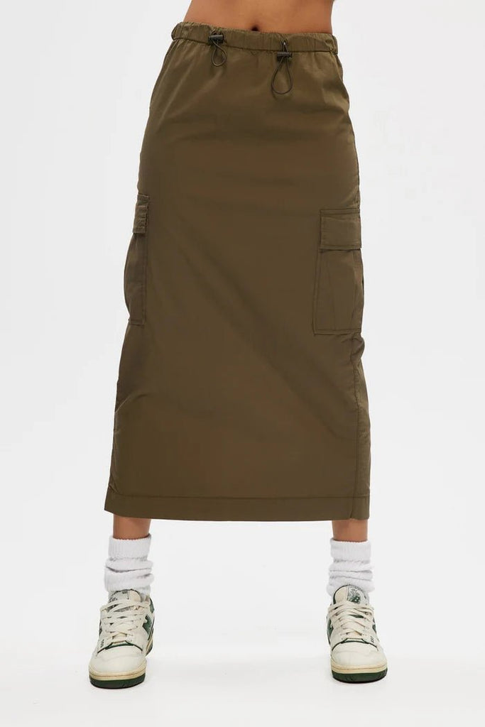 Kuwallatee - CARGO TWILL SKIRT - Army - SKIRT_Kuwallatee - Aritmetik - montreal