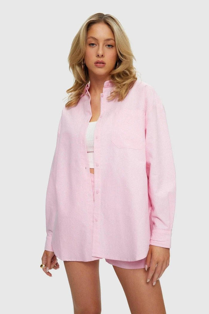 Kuwallatee - OXFORD BLOUSE - PINK - Shirt_Kuwallatee - Aritmetik - montreal