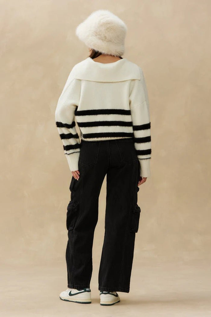 Kuwallatee - SOFT CROP KNIT POLO - WHITE - Sweater_Kuwallatee - Aritmetik - montreal