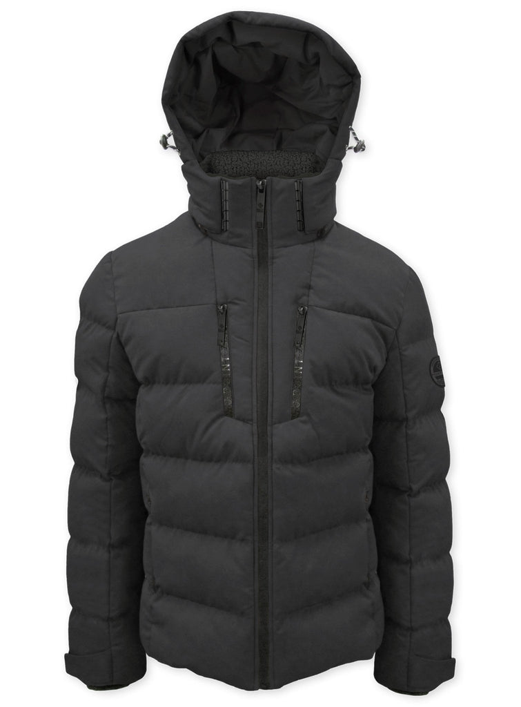 Matte Shine Puffer Jacket - Black - Winter Jacket_Point Zero - Aritmetik - montreal