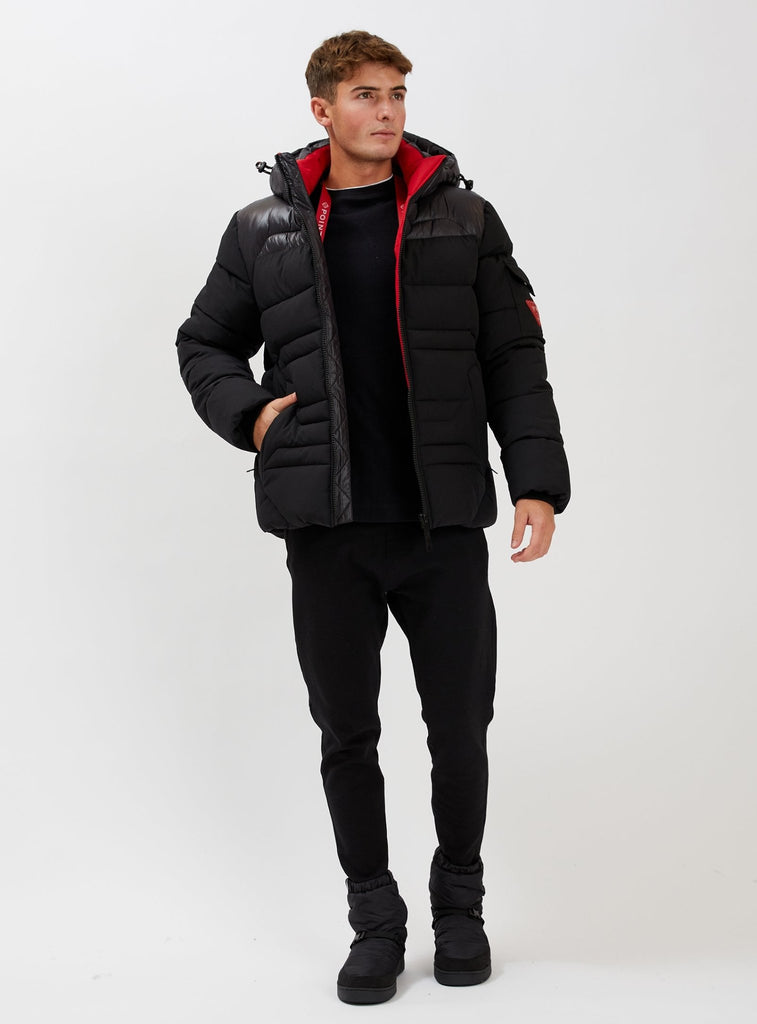 Matte Shine Puffer Jacket - Black - Winter Jacket_Point Zero - Aritmetik - montreal