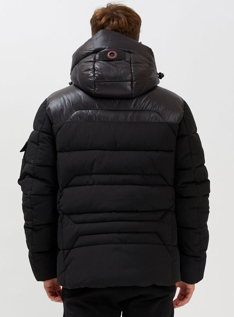 Matte Shine Puffer Jacket - Black - Winter Jacket_Point Zero - Aritmetik - montreal