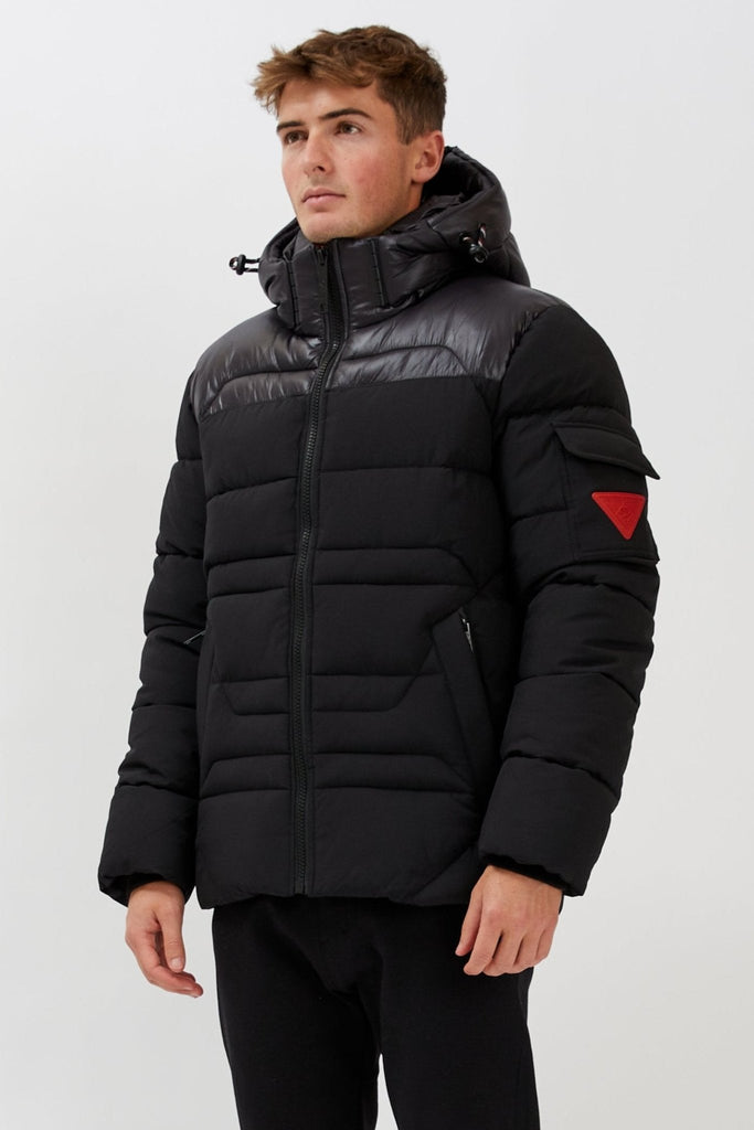 Matte Shine Puffer Jacket - Black - Winter Jacket_Point Zero - Aritmetik - montreal