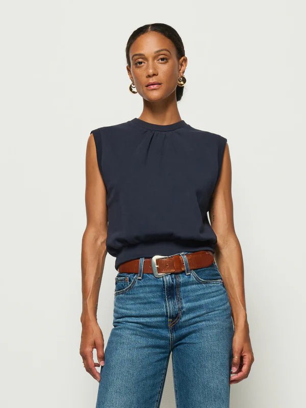Nation - Billie Tank Sweatshirt - Navy - Tank Top_Nation - Aritmetik - montreal
