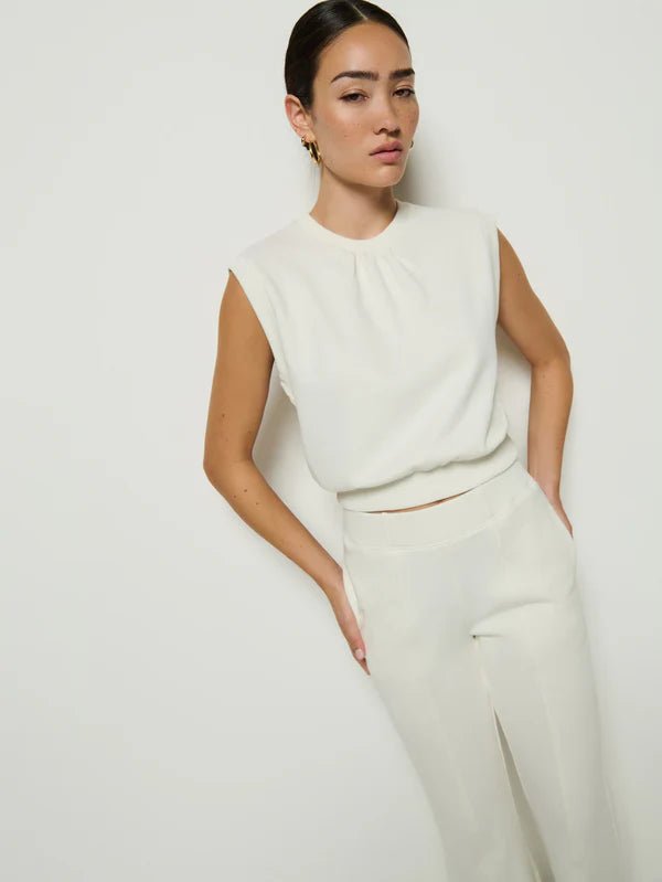 Nation - Billie Tank Sweatshirt - White - Tank Top_Nation - Aritmetik - montreal