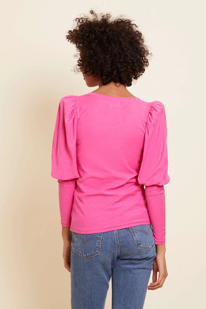 Nation - EMILIA DRAMA V - NECK TOP - PINK - T-shirt_Nation - Aritmetik - montreal