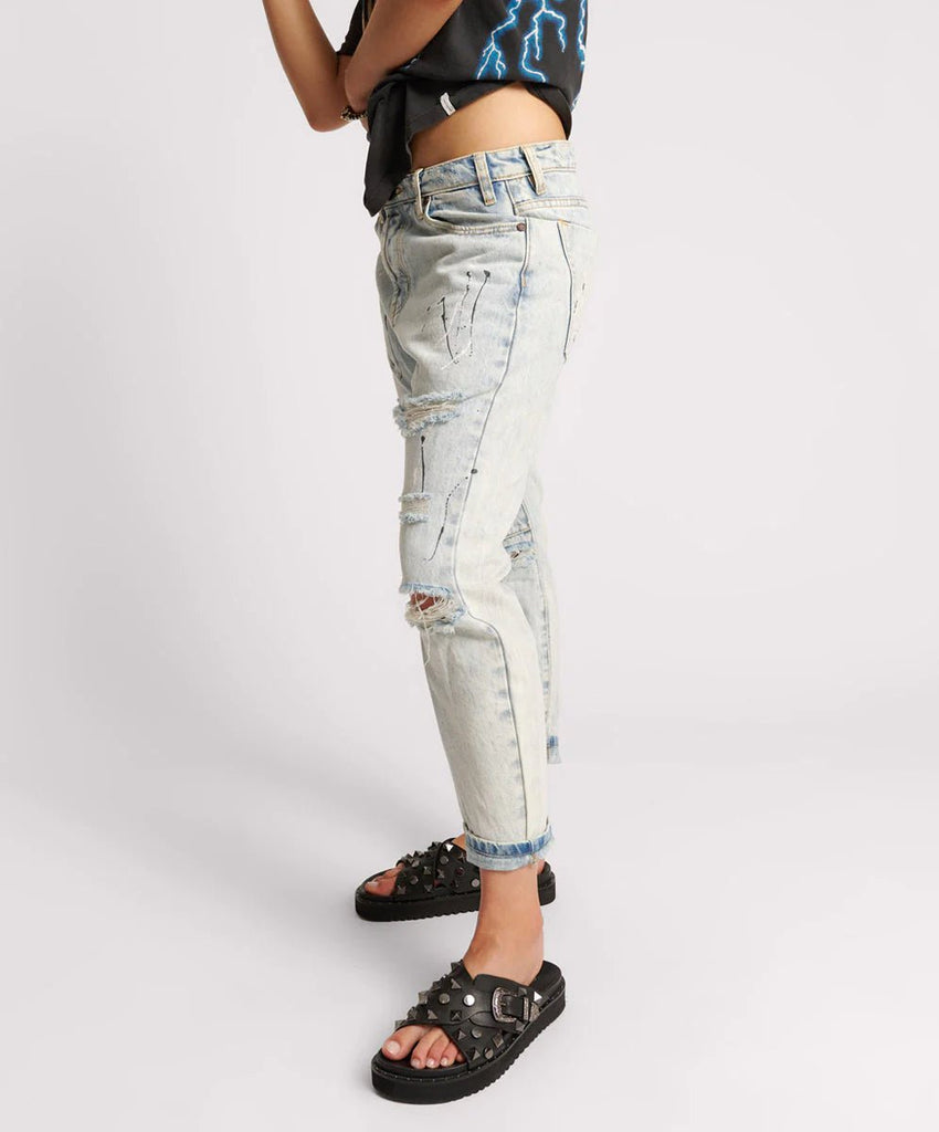 ONE TEASPOON - Saints Low Waist Boyfriend Denim Jeans - Florence Painted - JEANS_ONE TEASPOON - Aritmetik - montreal