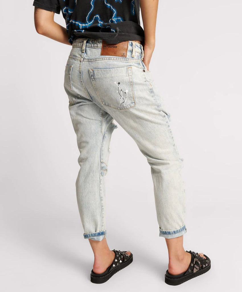 ONE TEASPOON - Saints Low Waist Boyfriend Denim Jeans - Florence Painted - JEANS_ONE TEASPOON - Aritmetik - montreal