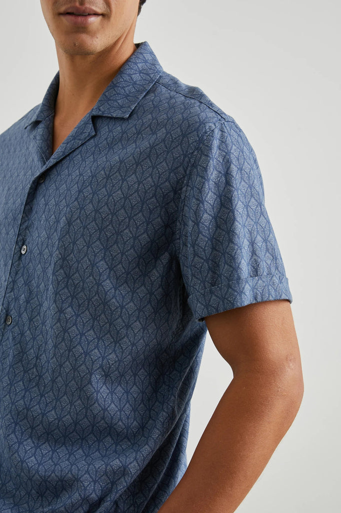 Rails - ATLAS SHIRT - DECO WAVE NAVY - Polo_Rails - Aritmetik - montreal