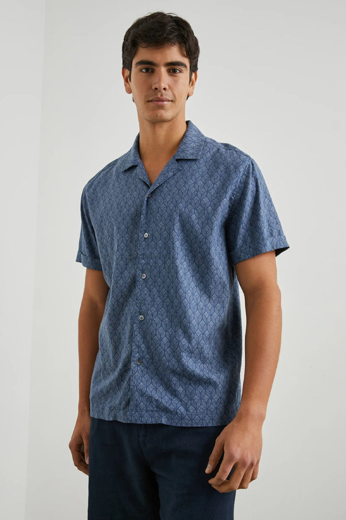 Rails - ATLAS SHIRT - DECO WAVE NAVY - Polo_Rails - Aritmetik - montreal