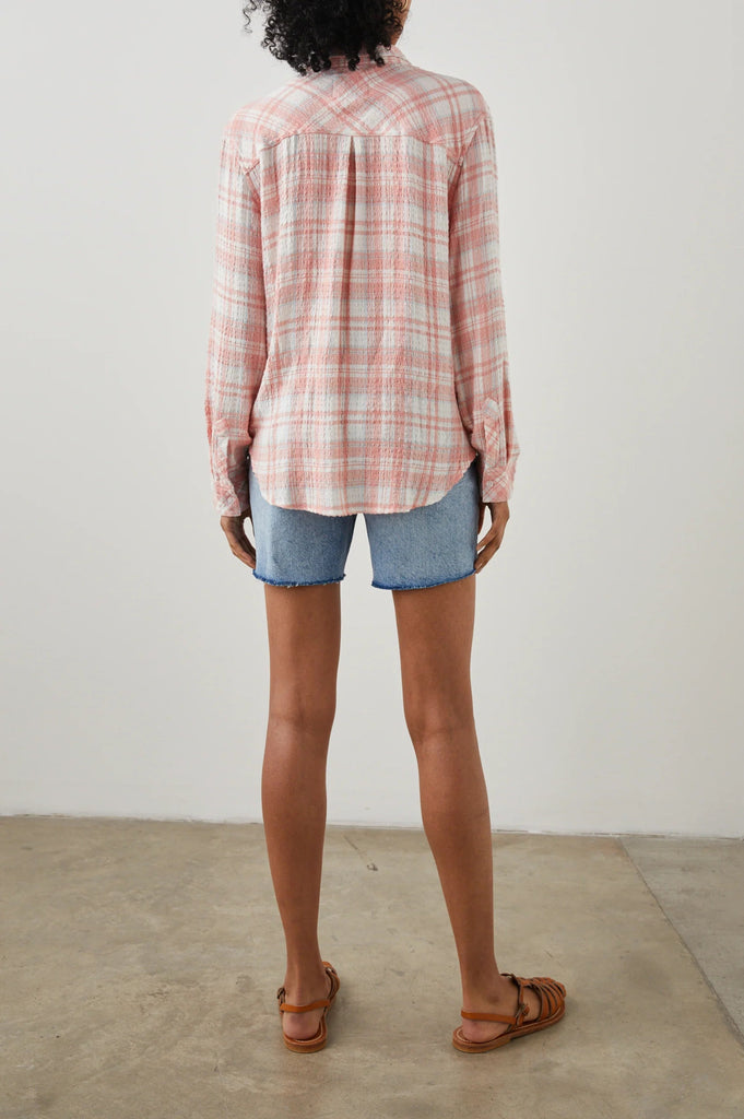 RAILS - Brady Shirt White - Peach Cloud - Shirt_Rails - Aritmetik - montreal