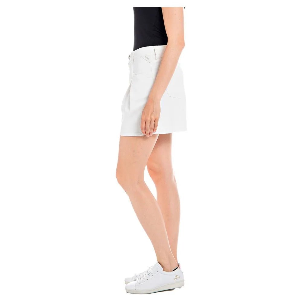 replay - denim shorts - white - Shorts_Replay - Aritmetik - montreal