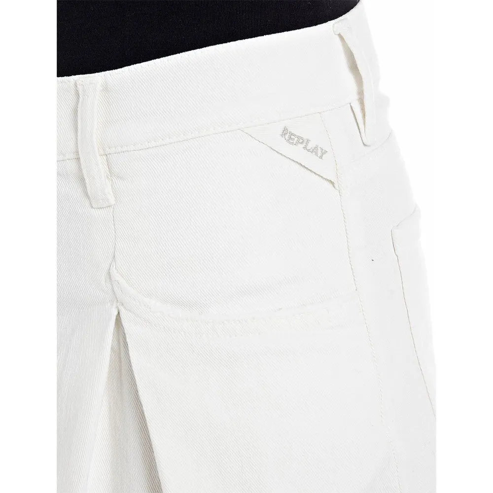 replay - denim shorts - white - Shorts_Replay - Aritmetik - montreal