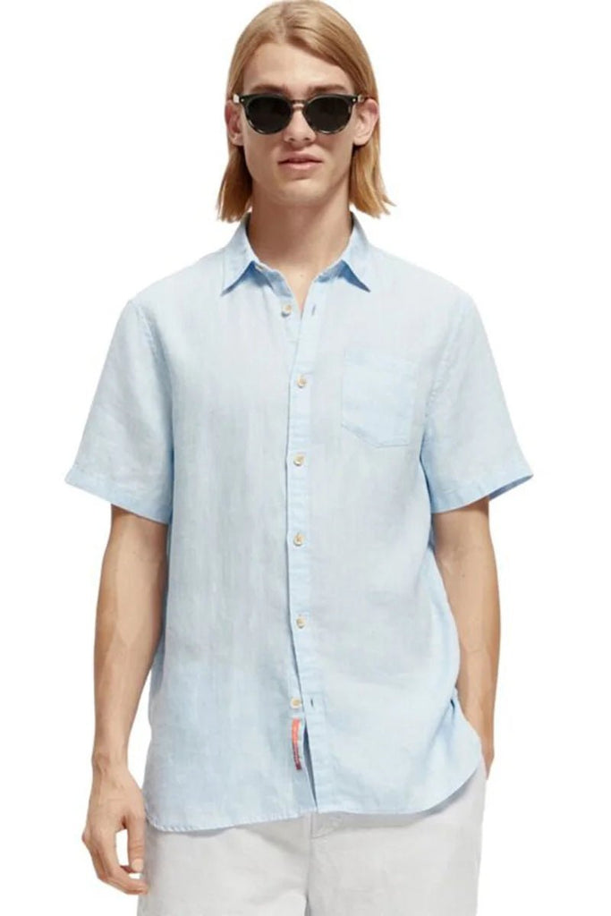 Scotch & Soda - LINNEN SHIRT - BLUE - Shirt_Scotch & Soda - Aritmetik - montreal