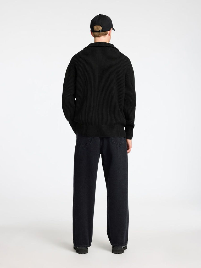 SELECTED - 100% COTTON HALF - ZIP JUMPER - BLACK - _SELECTED - Aritmetik - montreal