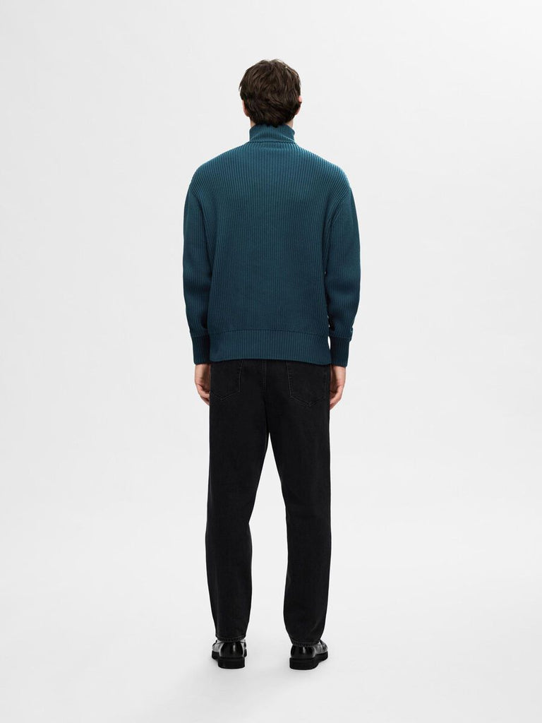 SELECTED - 100% COTTON HALF - ZIP JUMPER - NAVY - _SELECTED - Aritmetik - montreal