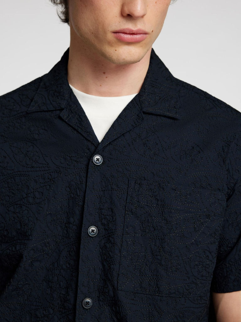 SELECTED - 100% COTTON SHORT SLEEVED SHIRT - Wool Jacket_SELECTED - Aritmetik - montreal