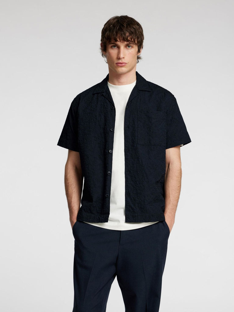 SELECTED - 100% COTTON SHORT SLEEVED SHIRT - Wool Jacket_SELECTED - Aritmetik - montreal