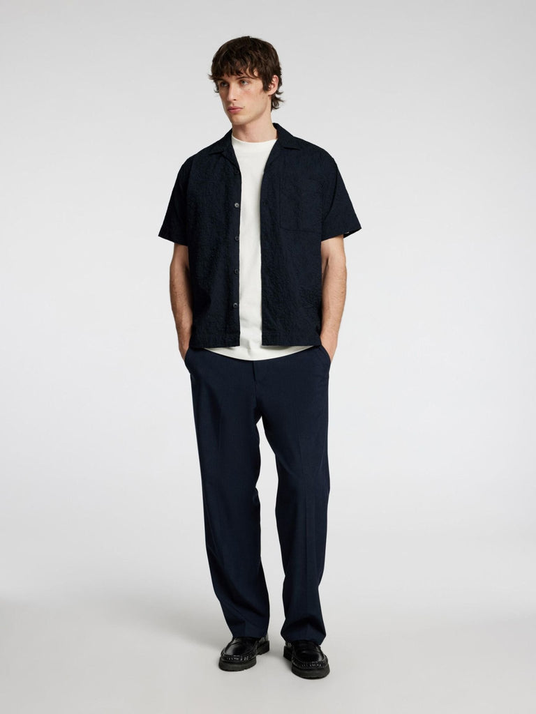 SELECTED - 100% COTTON SHORT SLEEVED SHIRT - Wool Jacket_SELECTED - Aritmetik - montreal
