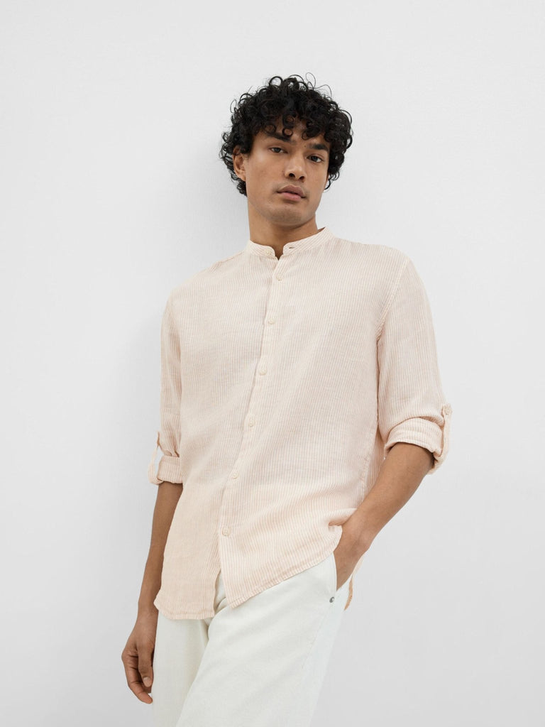 SELECTED - 100% LINEN LONG SLEEVED SHIRT - PINK - Shirt_SELECTED - Aritmetik - montreal