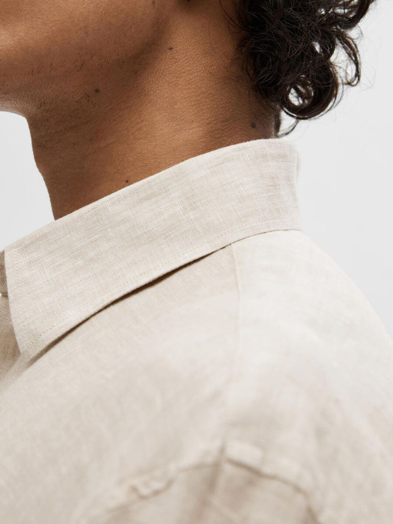 SELECTED - 100% LINEN SHIRT - BEIGE - Shirt_SELECTED - Aritmetik - montreal