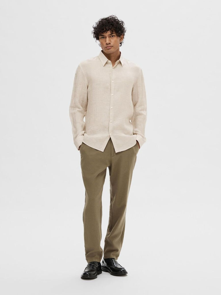 SELECTED - 100% LINEN SHIRT - BEIGE - Shirt_SELECTED - Aritmetik - montreal