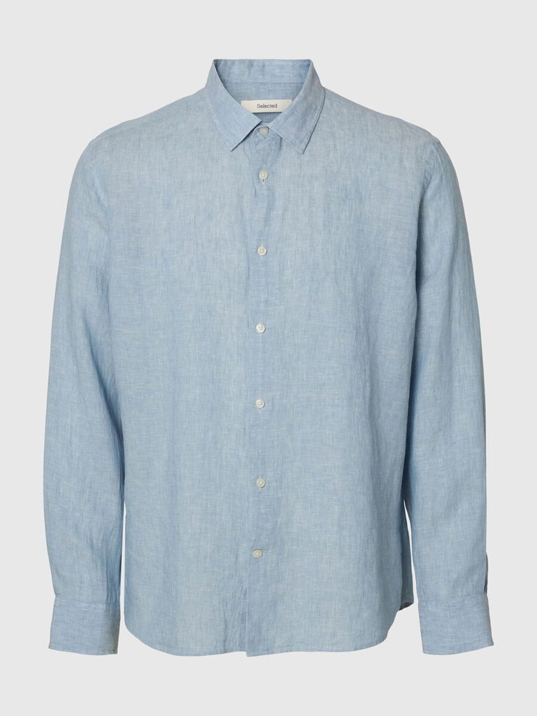 SELECTED - 100% LINEN SHIRT - LIGHT BLUE - Shirt_SELECTED - Aritmetik - montreal