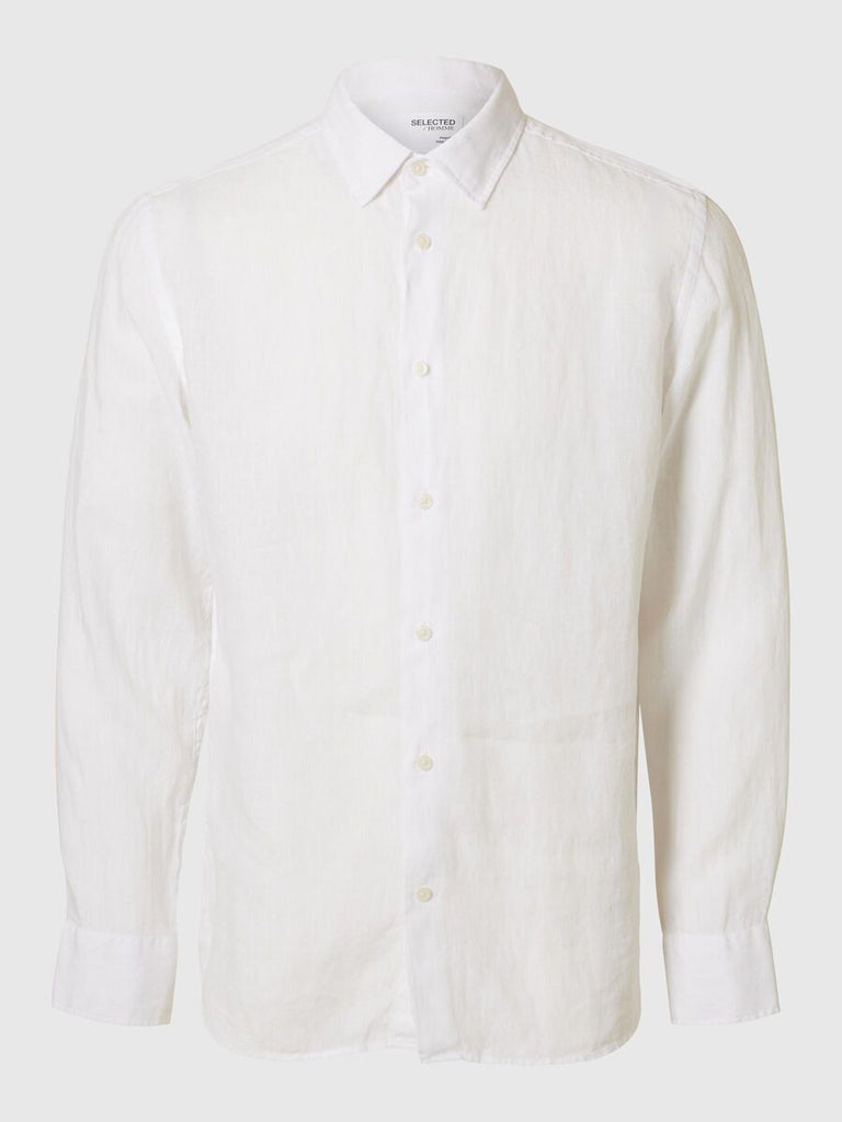 SELECTED - 100% LINEN SHIRT - WHITE - Shirt_SELECTED - Aritmetik - montreal