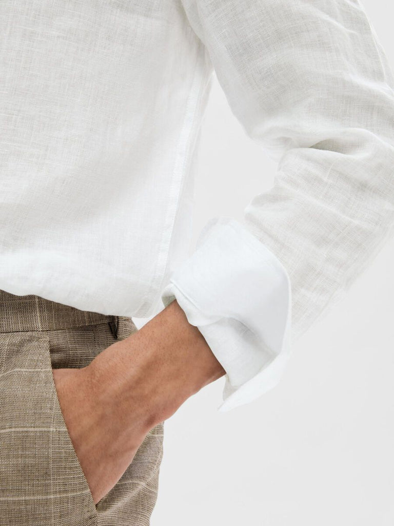 SELECTED - 100% LINEN SHIRT - WHITE - Shirt_SELECTED - Aritmetik - montreal