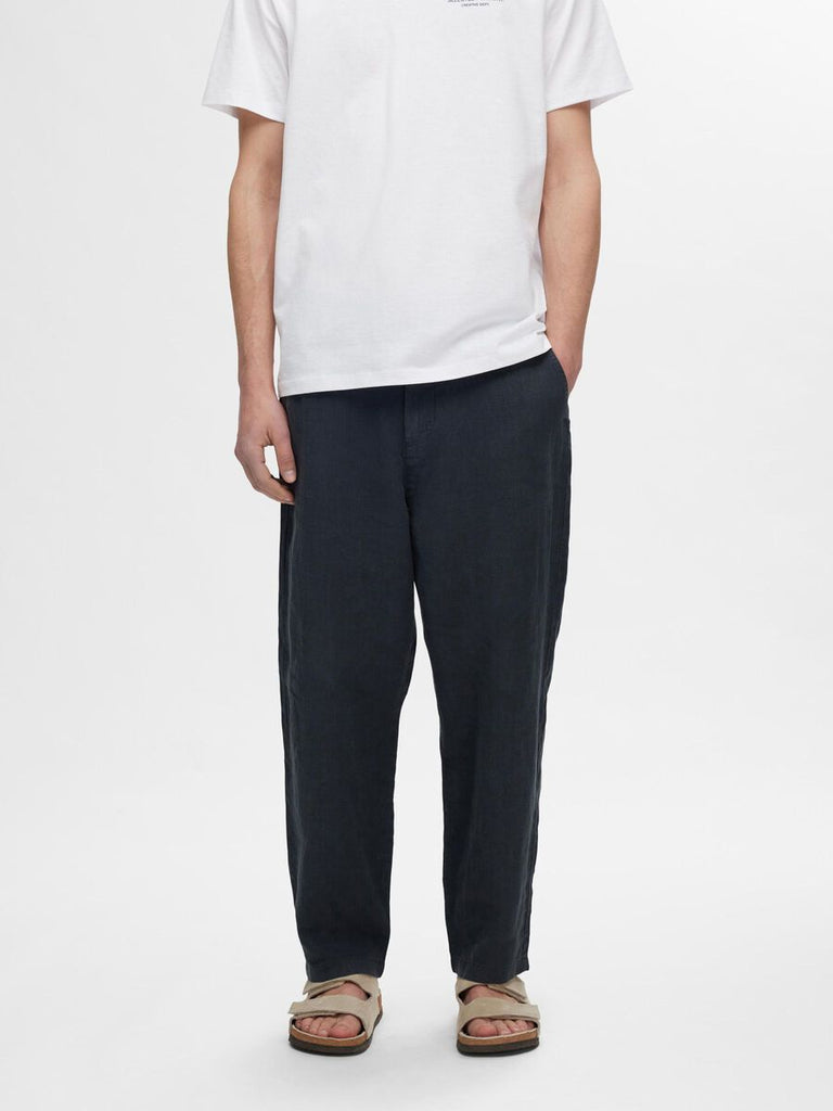 SELECTED - 100% LINEN TROUSERS - CHARCOAL - PANTS_SELECTED - Aritmetik - montreal