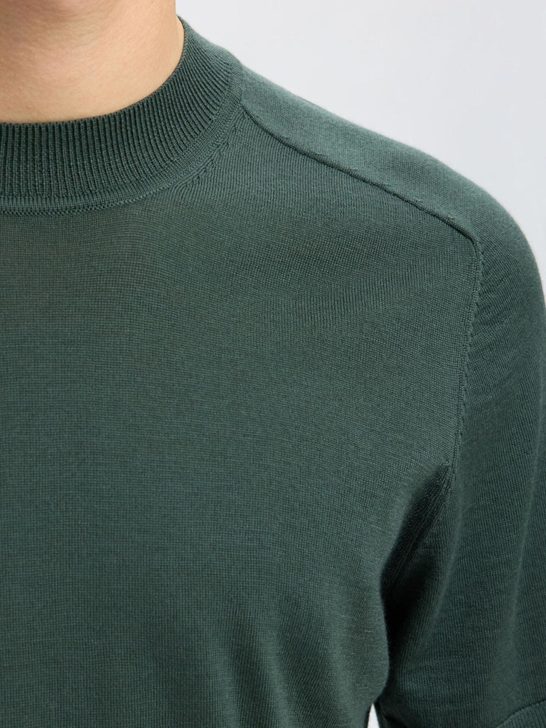 SELECTED - 100% MERINO WOOL T - SHIRT - Grey - Sweater_SELECTED - Aritmetik - montreal
