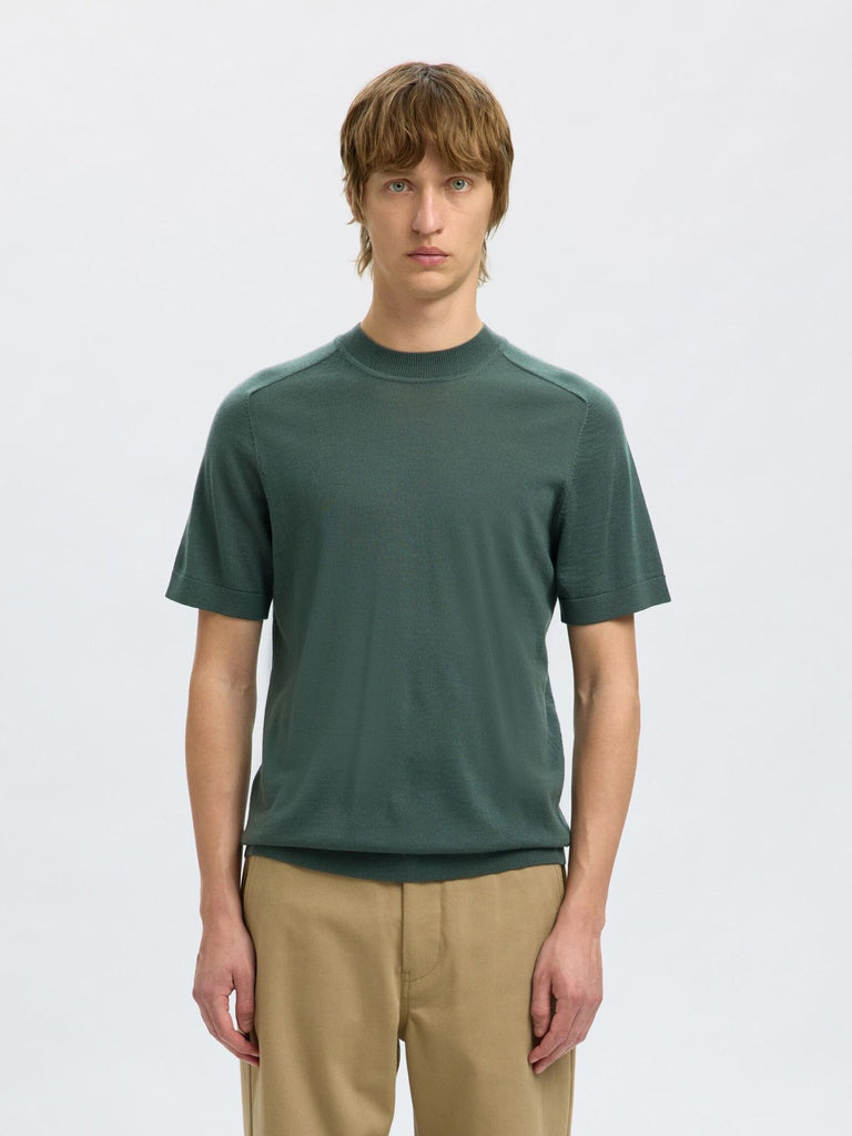 SELECTED - 100% MERINO WOOL T - SHIRT - Grey - Sweater_SELECTED - Aritmetik - montreal