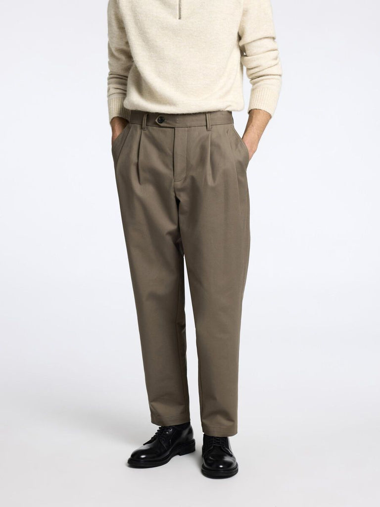 SELECTED - 190 REGULAR TAPERED FIT TROUSERS - TAUPE - PANTS_SELECTED - Aritmetik - montreal