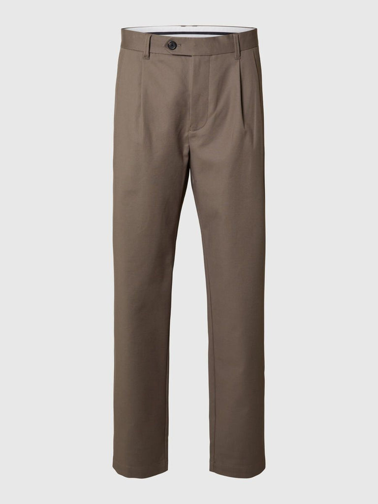 SELECTED - 190 REGULAR TAPERED FIT TROUSERS - TAUPE - PANTS_SELECTED - Aritmetik - montreal