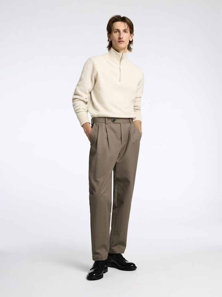 SELECTED - 190 REGULAR TAPERED FIT TROUSERS - TAUPE - PANTS_SELECTED - Aritmetik - montreal