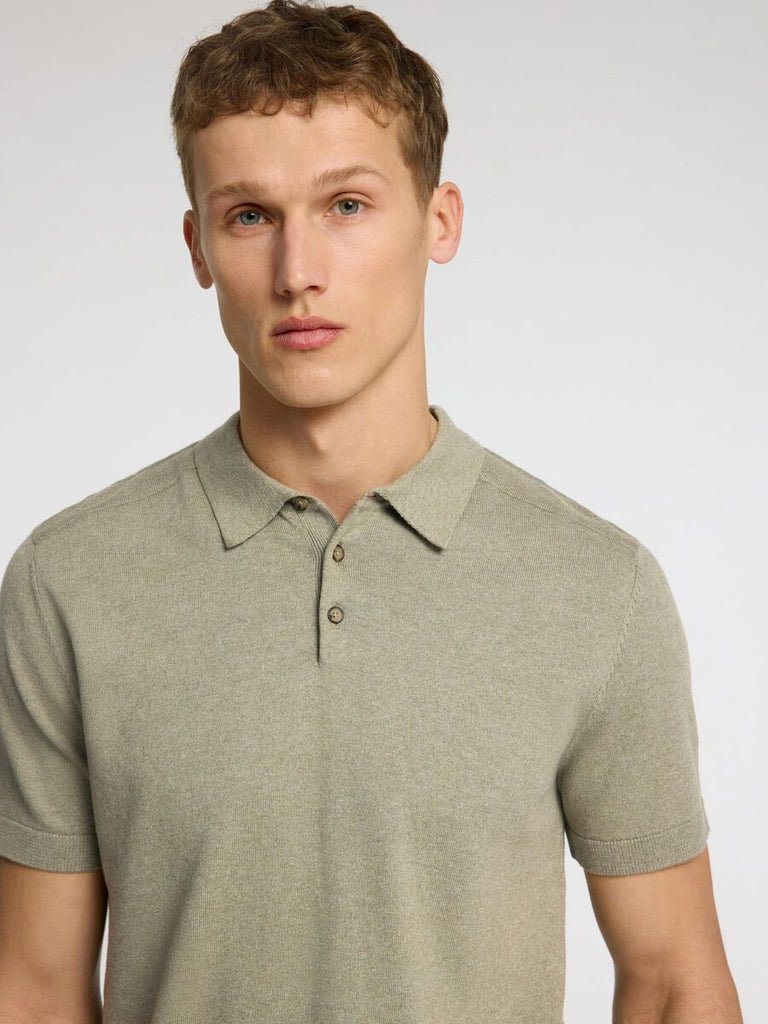 SELECTED - Berg Knitted Polo - Green - Polo_SELECTED - Aritmetik - montreal
