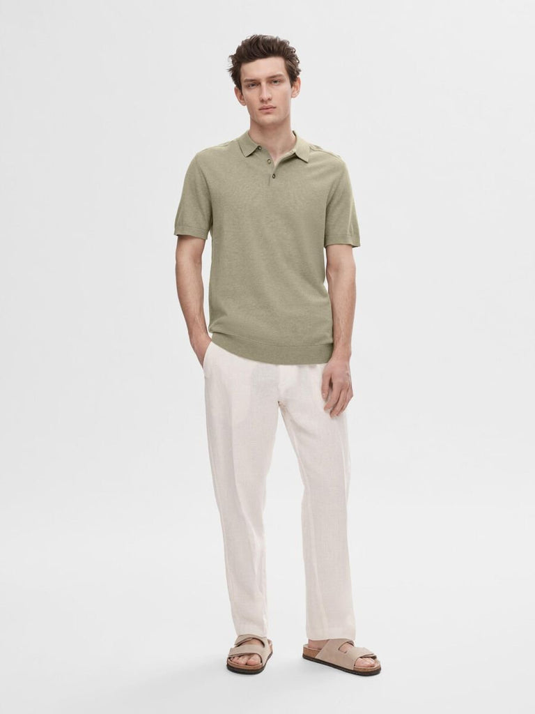 SELECTED - Berg Knitted Polo - Green - Polo_SELECTED - Aritmetik - montreal