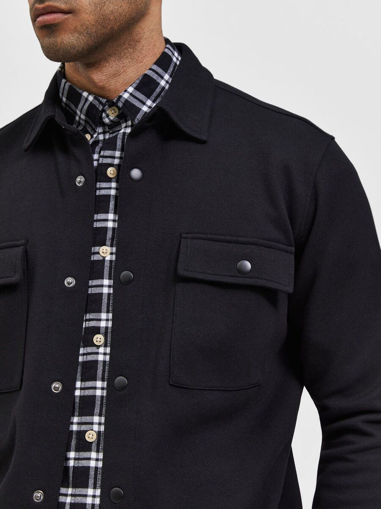 SELECTED - CLASSIC OVERSHIRT - BLACK - Shirt_SELECTED - Aritmetik - montreal