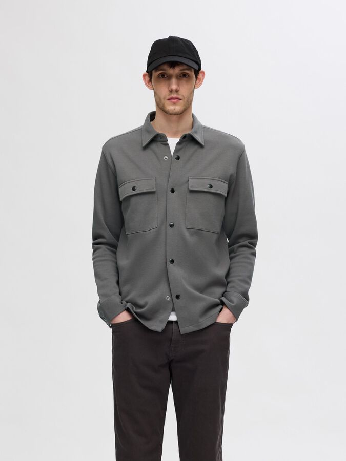 SELECTED - CLASSIC OVERSHIRT - CHARCOAL - Shirt_SELECTED - Aritmetik - montreal