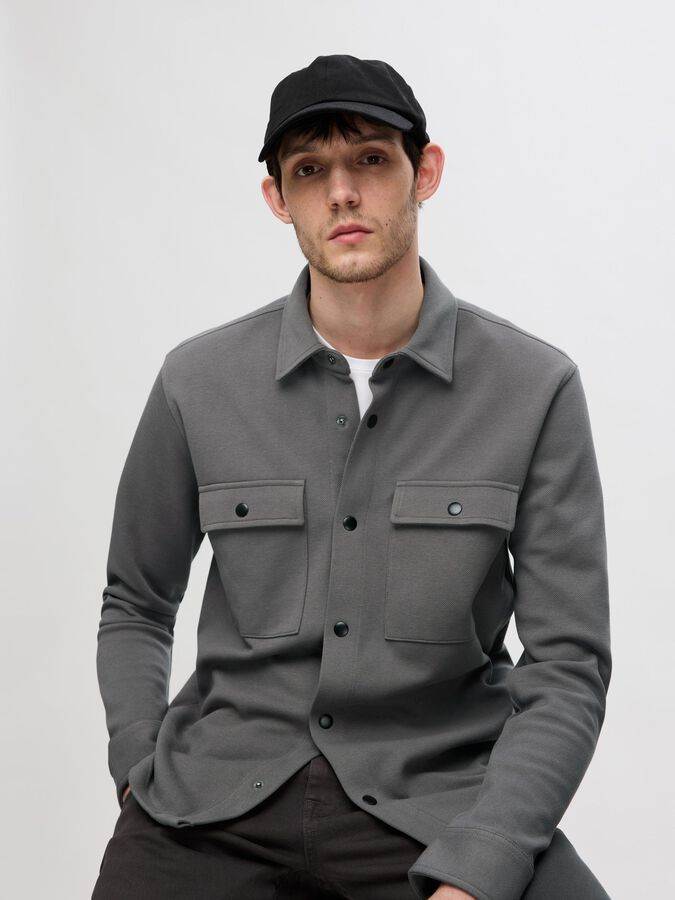 SELECTED - CLASSIC OVERSHIRT - CHARCOAL - Shirt_SELECTED - Aritmetik - montreal